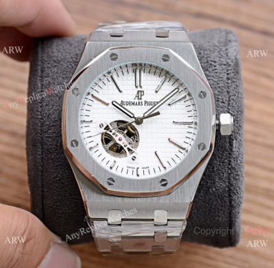 Audemars Piguet Royal Oak Tourbillon Wrist Stainless Steel White Face